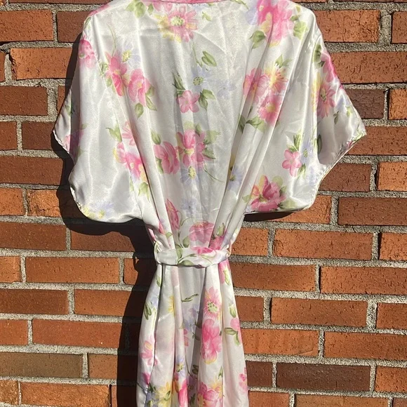 Vintage Cinema Etoile Floral Pattern Pastel Colors Robe Duster - Picture 7 of 10